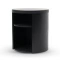 Honigold Round Wooden Bedside Table - Black Mountain