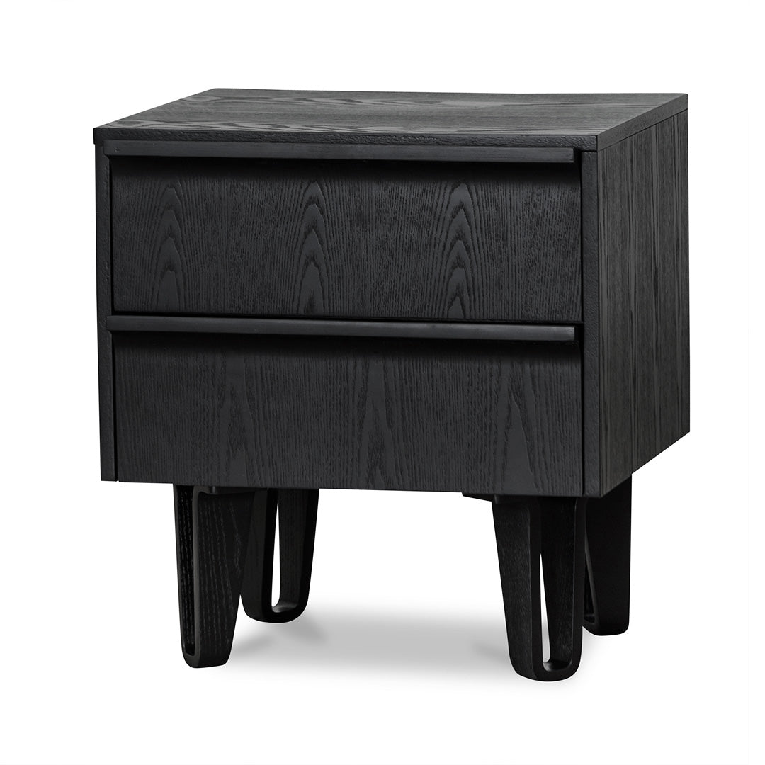 Evans Bedside Table - Full Black