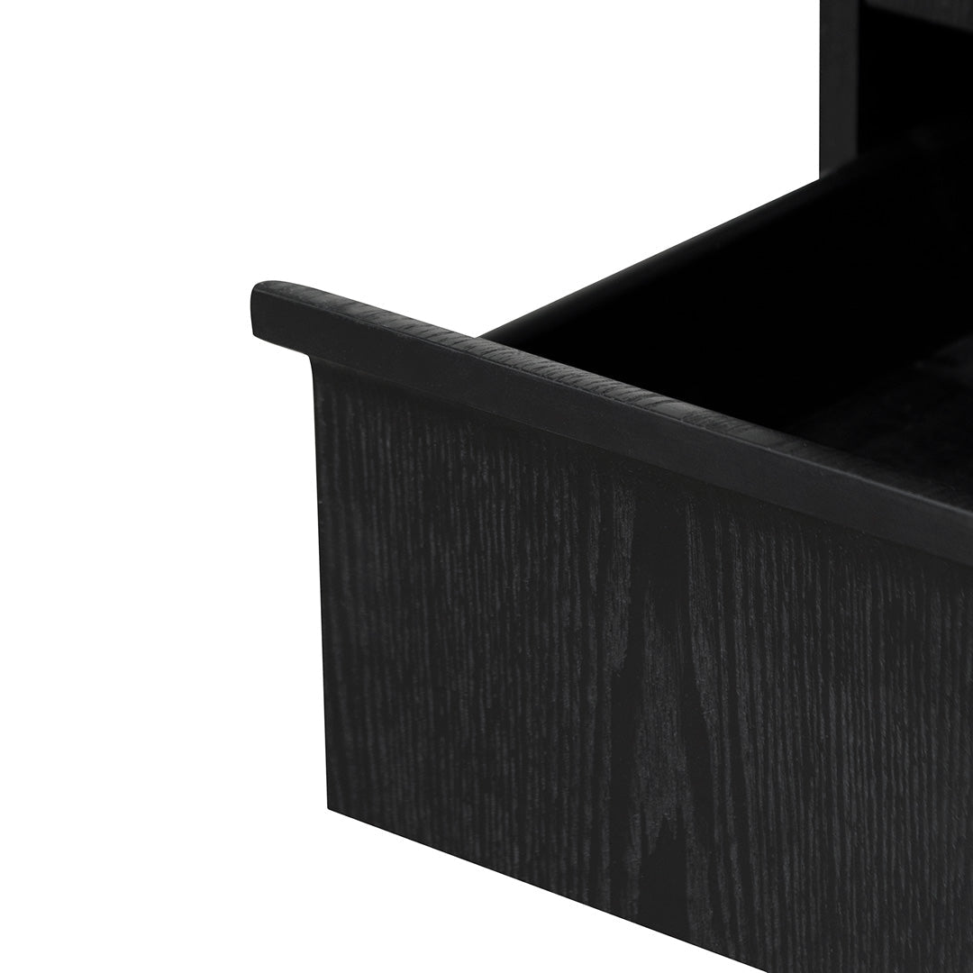 Evans Bedside Table - Full Black