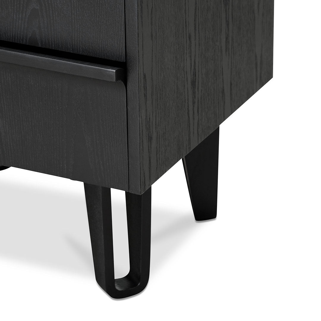 Evans Bedside Table - Full Black