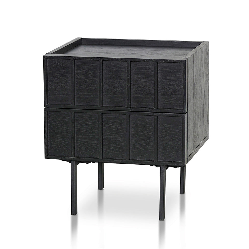 Aniya Bedside Table - Full Black