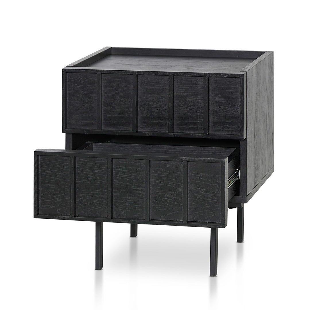 Aniya Bedside Table - Full Black