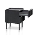 Aniya Bedside Table - Full Black