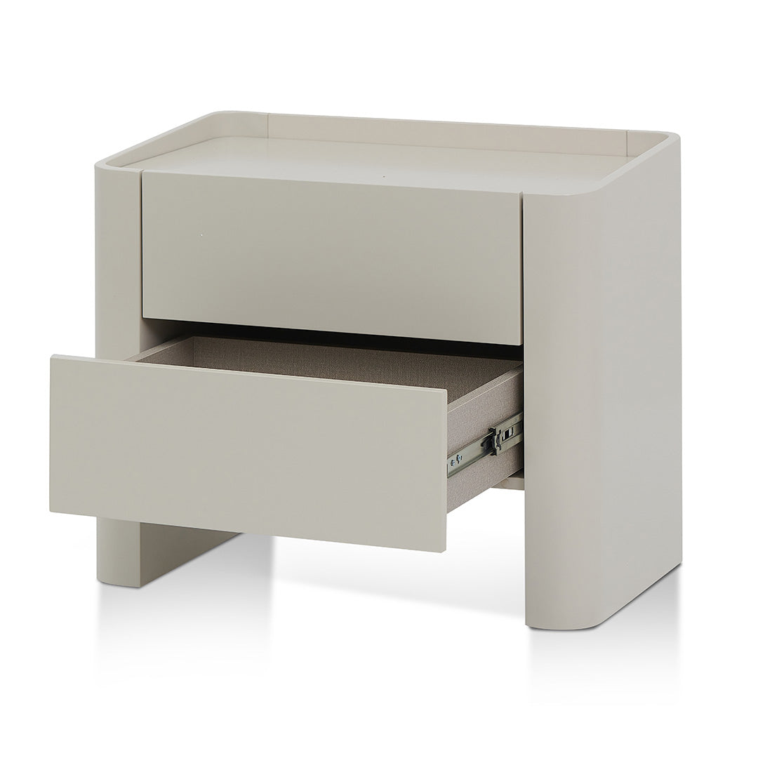 Latonya Bedside Table - Light Grey