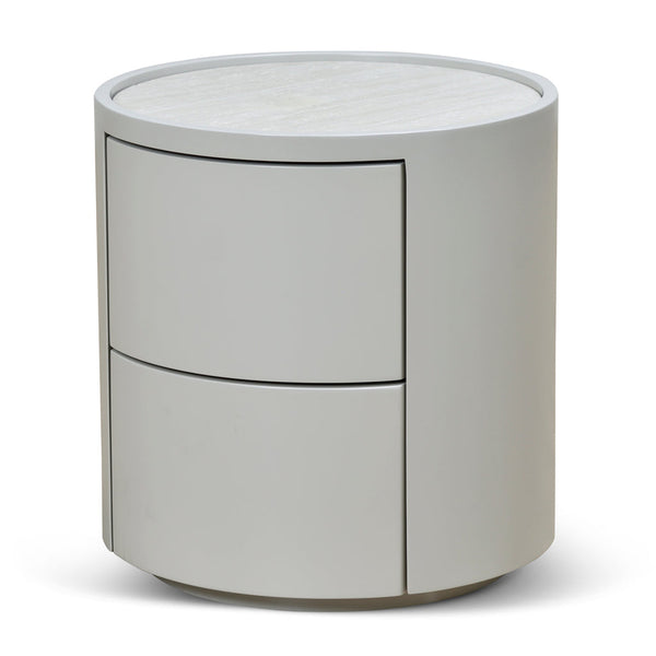 Nithya Bedside Table - Light Grey