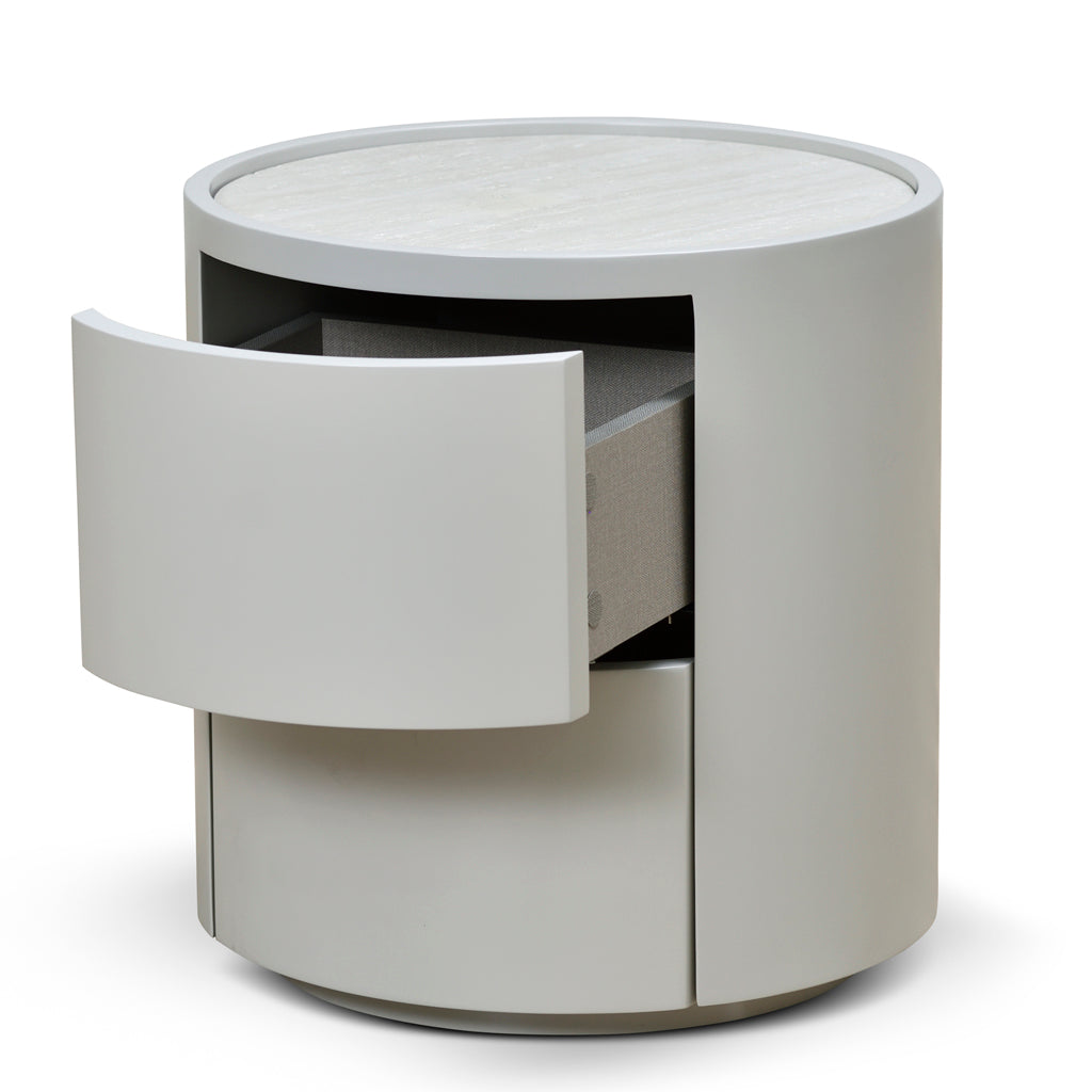 Nithya Bedside Table - Light Grey