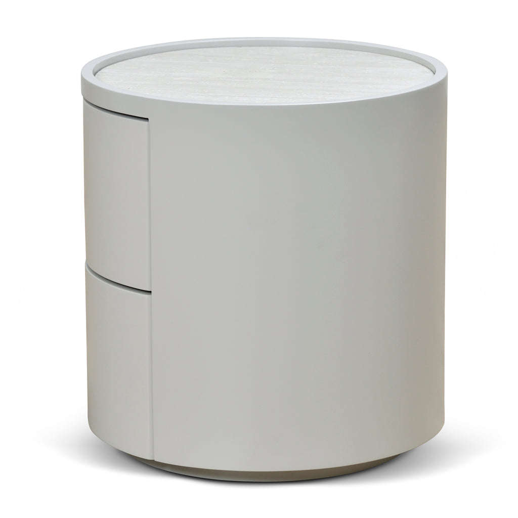 Nithya Bedside Table - Light Grey