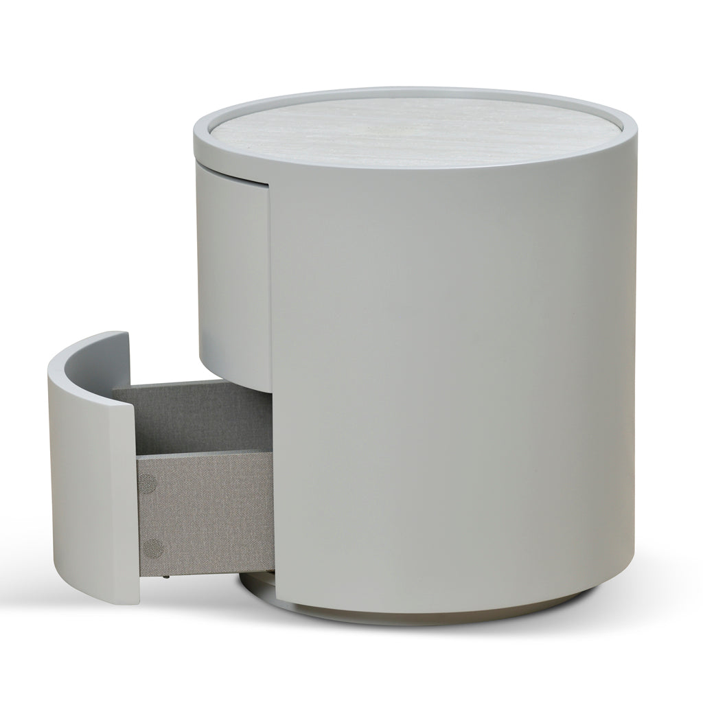 Nithya Bedside Table - Light Grey