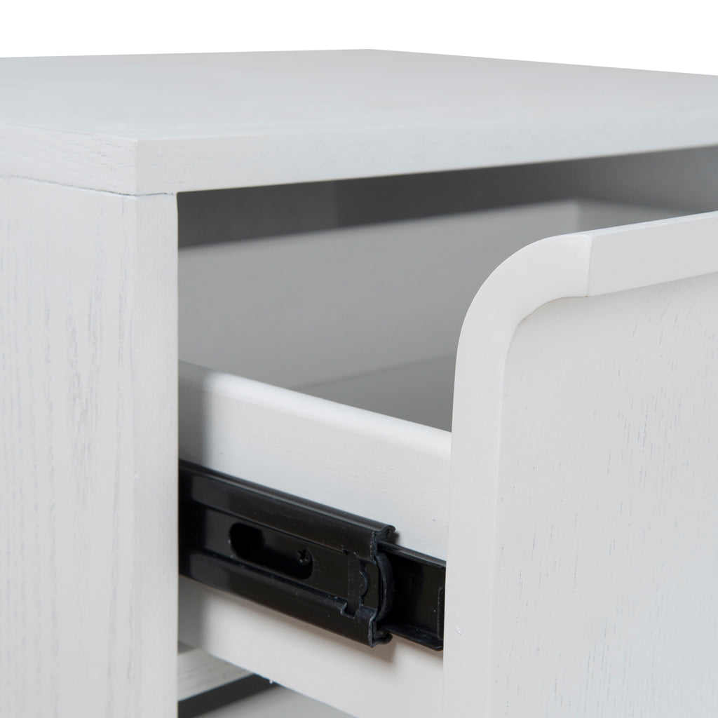 Evans Bedside Table - Full White