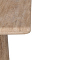 Costin 50cm Travertine Top Side Table - Natural