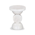 Dima 38cm Round Side Table - Cafe White