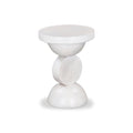 Dima 38cm Round Side Table - Cafe White