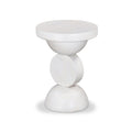 Dima 38cm Round Side Table - Cafe White