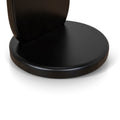 Vardo 50cm Round Glass Side Table - Full Black