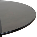 Vardo 50cm Round Glass Side Table - Full Black