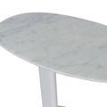 Alwin 60cm Marble Side Table - White Base