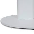 Alwin 60cm Marble Side Table - White Base