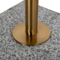 Pravina 45 cm Brushed Gold Side Table - Faceted Granite Marble