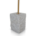 Pravina 45 cm Brushed Gold Side Table - Faceted Granite Marble