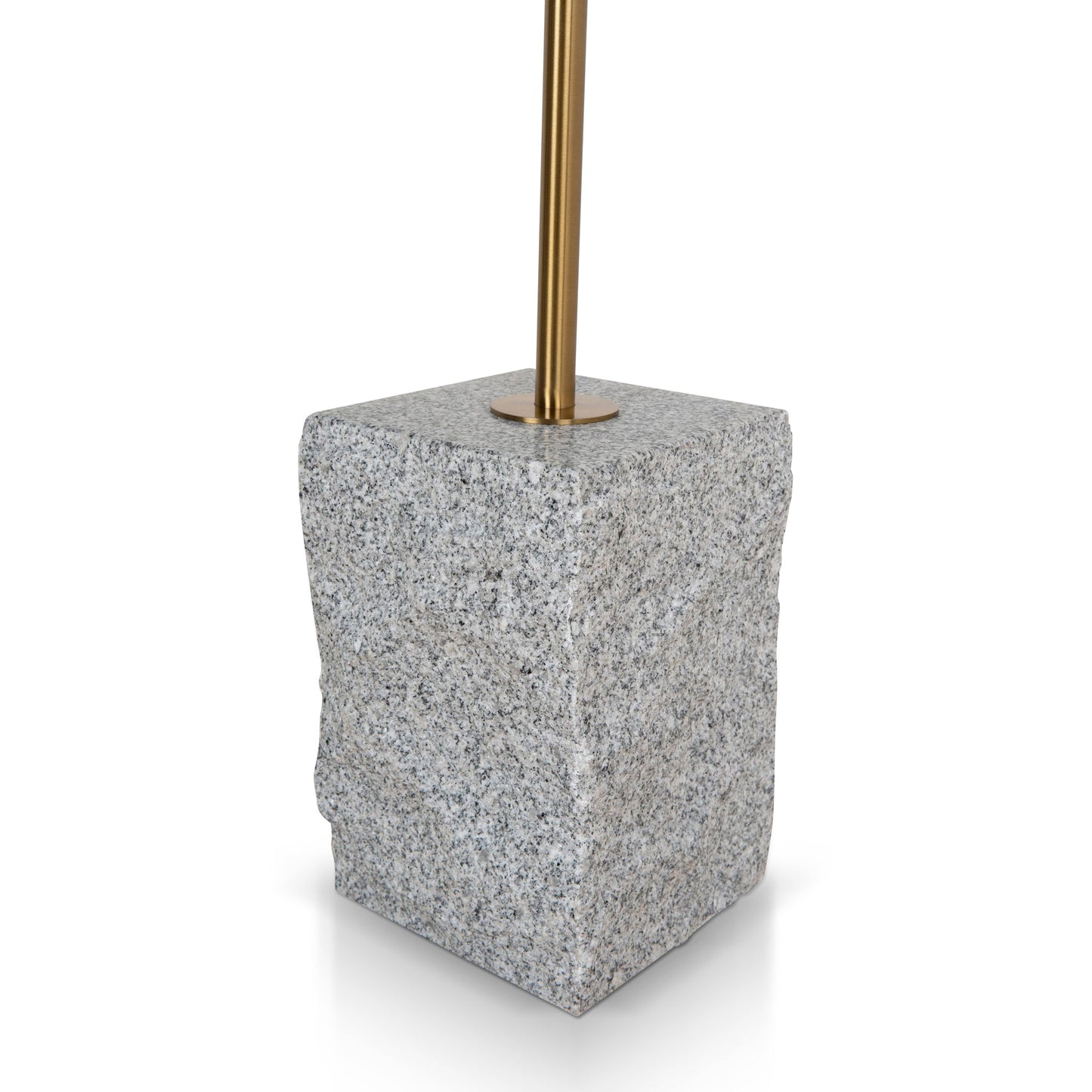 Pravina 45 cm Brushed Gold Side Table - Faceted Granite Marble