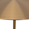 Pravina 45cm Brushed Gold Side Table - Rosso Levanto Marble