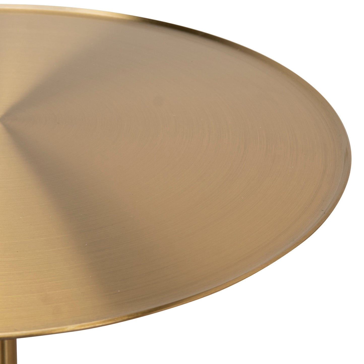 Pravina 45cm Brushed Gold Side Table - Rosso Levanto Marble