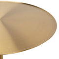 Pravina 45cm Brushed Gold Side Table - Carrara Marble