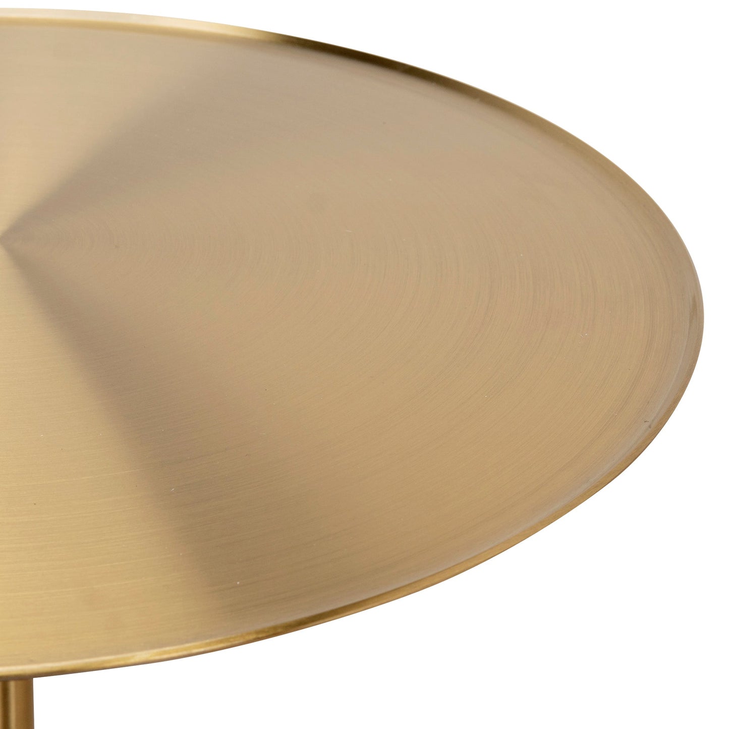 Pravina 45cm Brushed Gold Side Table - Carrara Marble