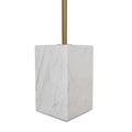 Pravina 45cm Brushed Gold Side Table - Carrara Marble