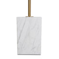 Pravina 45cm Brushed Gold Side Table - Carrara Marble