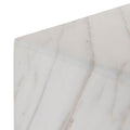 Pravina 45cm Brushed Gold Side Table - Carrara Marble