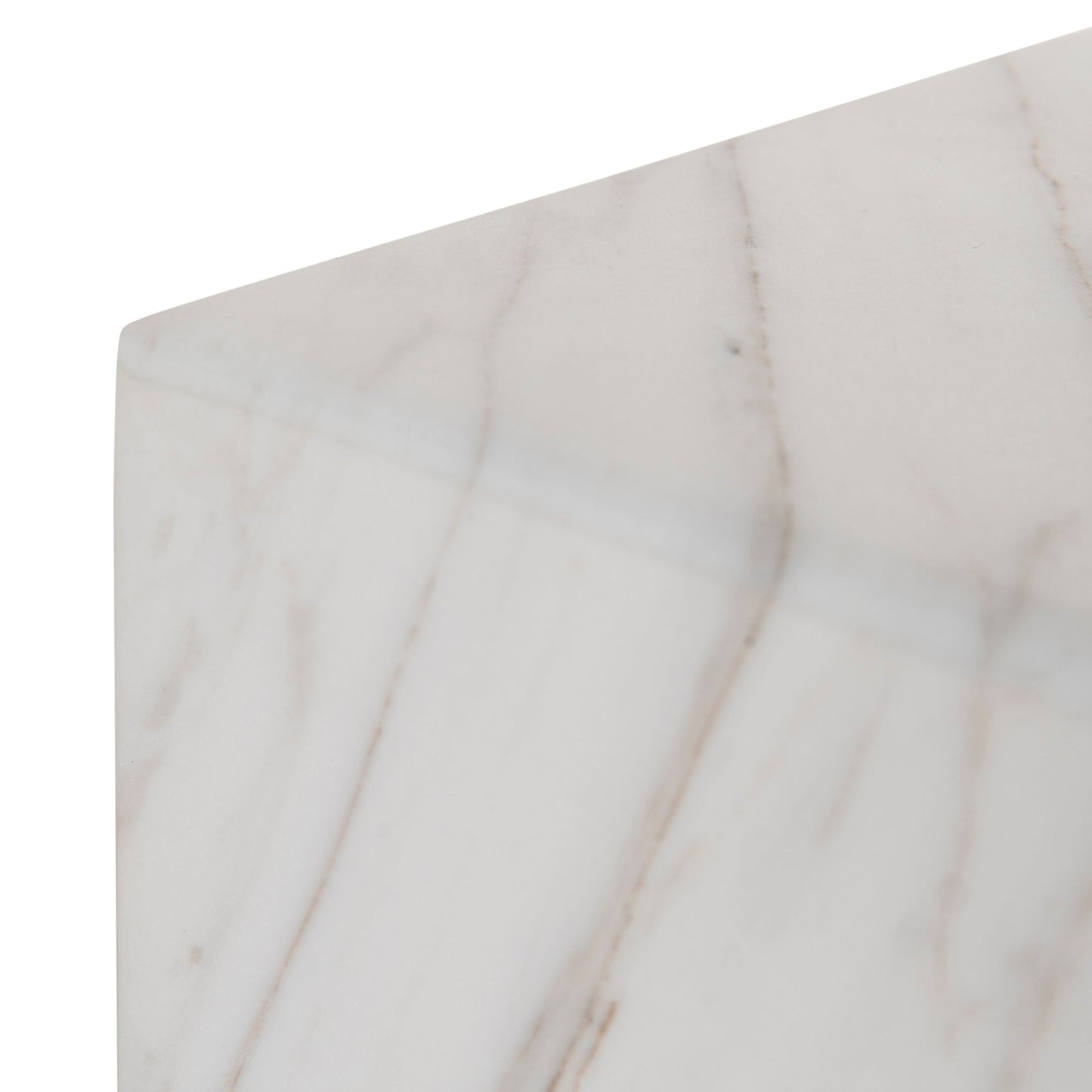 Pravina 45cm Brushed Gold Side Table - Carrara Marble