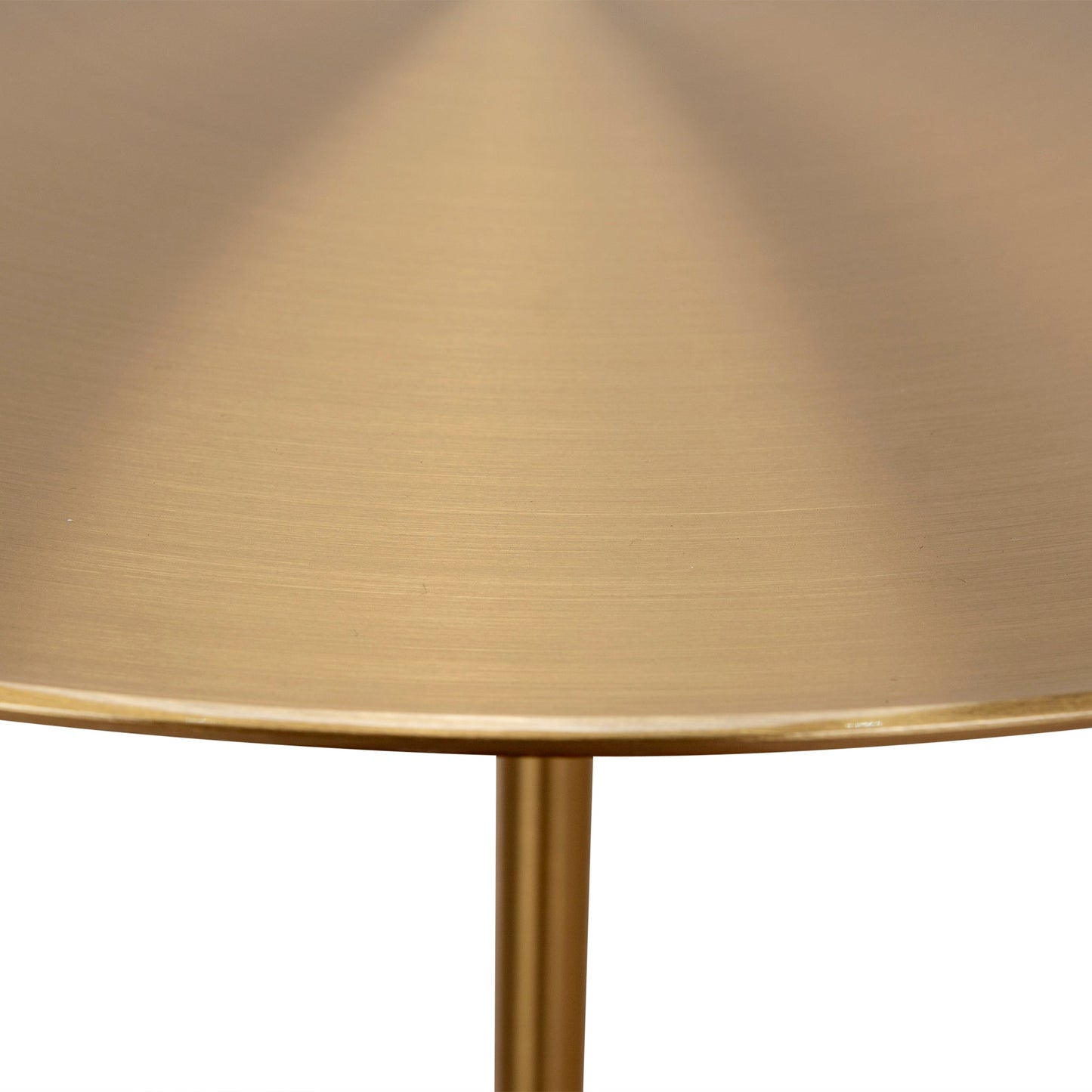 Pravina 45cm Brushed Gold Side Table - Carrara Marble