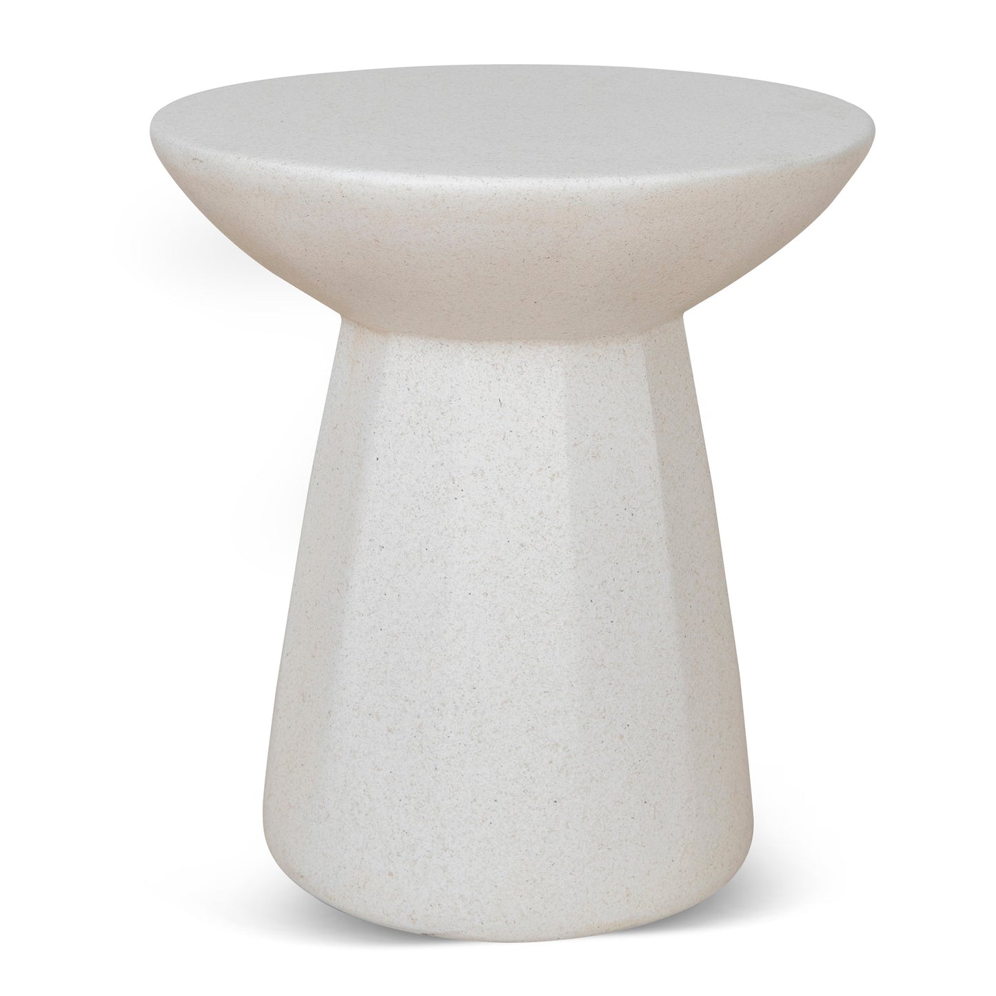 Boris 42cm Fibre Glass Side Table - White