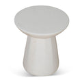 Boris 42cm Fibre Glass Side Table - White