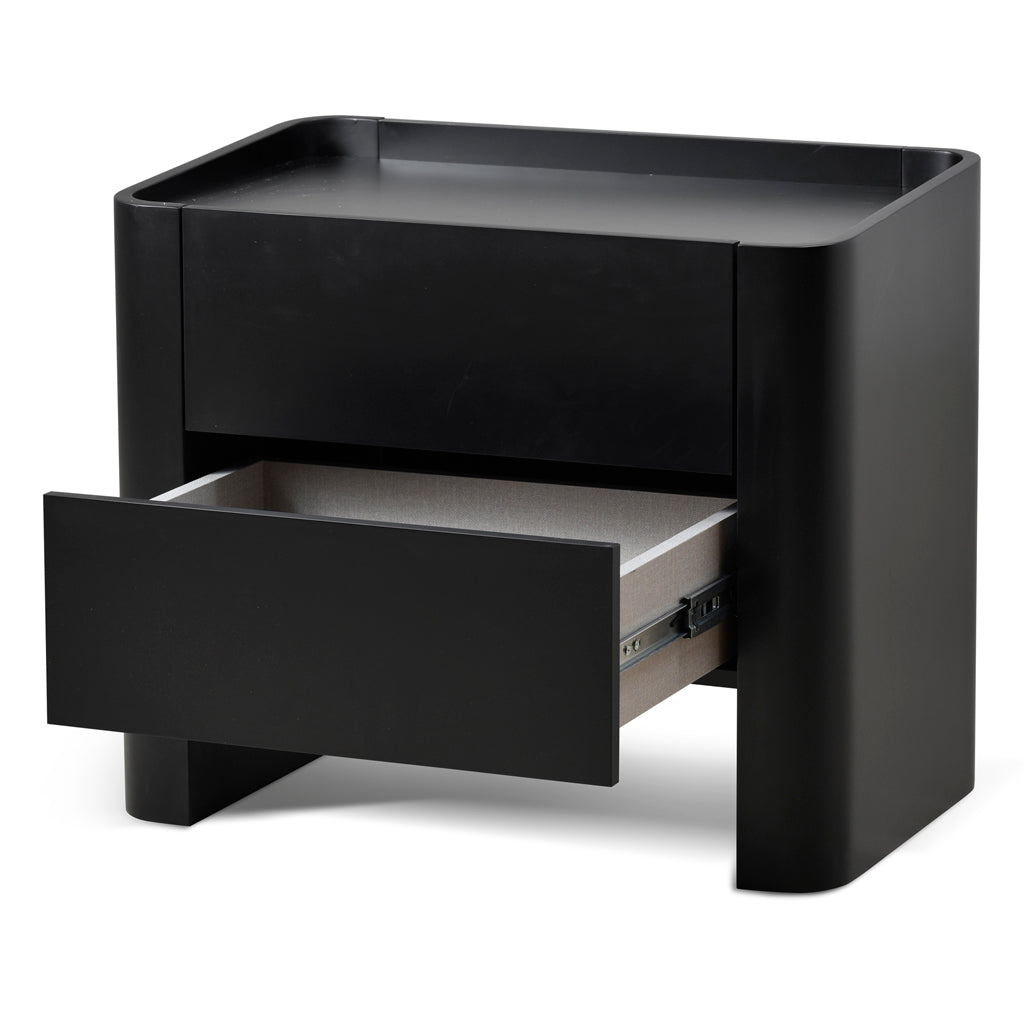 Latonya Bedside Table - Matte Black