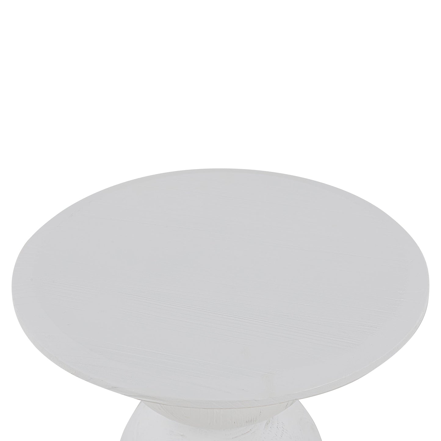 Gabriel Round Side Table - Full White