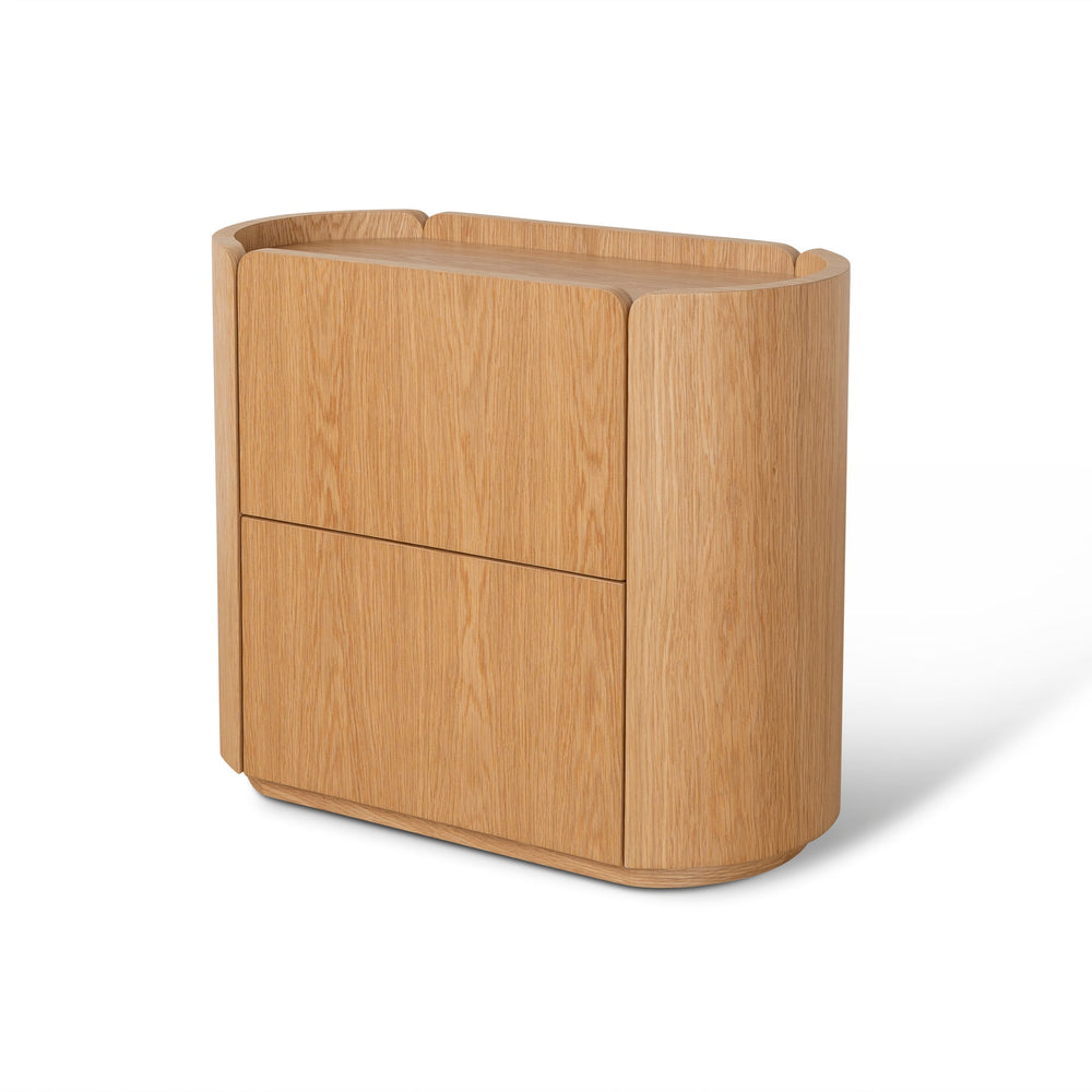 Arnar 60cm Bedside Table - Natural Oak