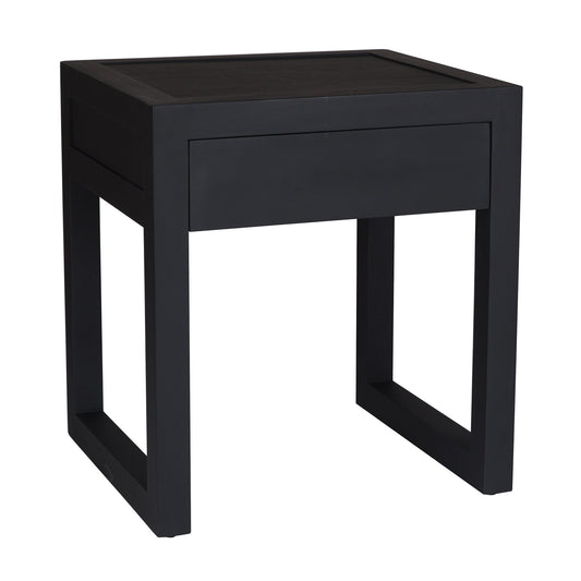 Strand Pedestal Bedside | Black