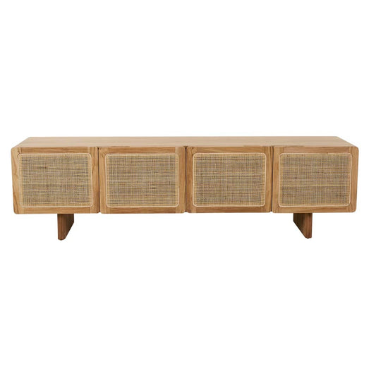 Freya Woven Entertainment Unit - Natural Teak