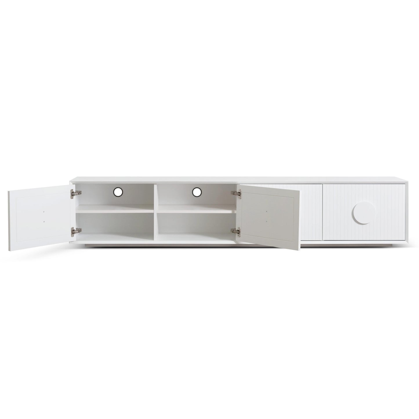 Curtis 2.3m Wooden Entertainment TV Unit - White