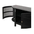 Ibarra 2.2m Rattan Doors TV Entertainment unit - Full Black