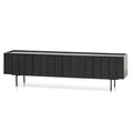 Aniya 2m Wooden TV Entertainment Unit - Full Black