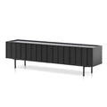 Aniya 2m Wooden TV Entertainment Unit - Full Black