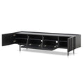 Aniya 2m Wooden TV Entertainment Unit - Full Black