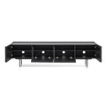 Aniya 2m Wooden TV Entertainment Unit - Full Black