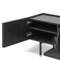 Aniya 2m Wooden TV Entertainment Unit - Full Black