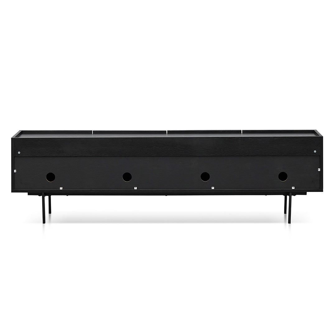 Aniya 2m Wooden TV Entertainment Unit - Full Black