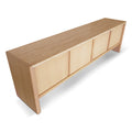 Linden 2.1m Travertine Top TV Entertainment Unit - Creme Ash