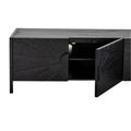 Adaline 2.1m Wooden TV Entertainment Unit - Black